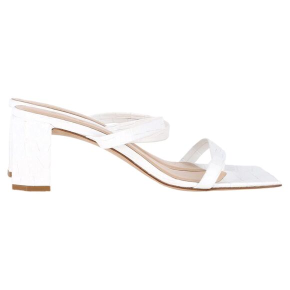 By Far Tanya Mules in White Leather - Picture 1 of 6